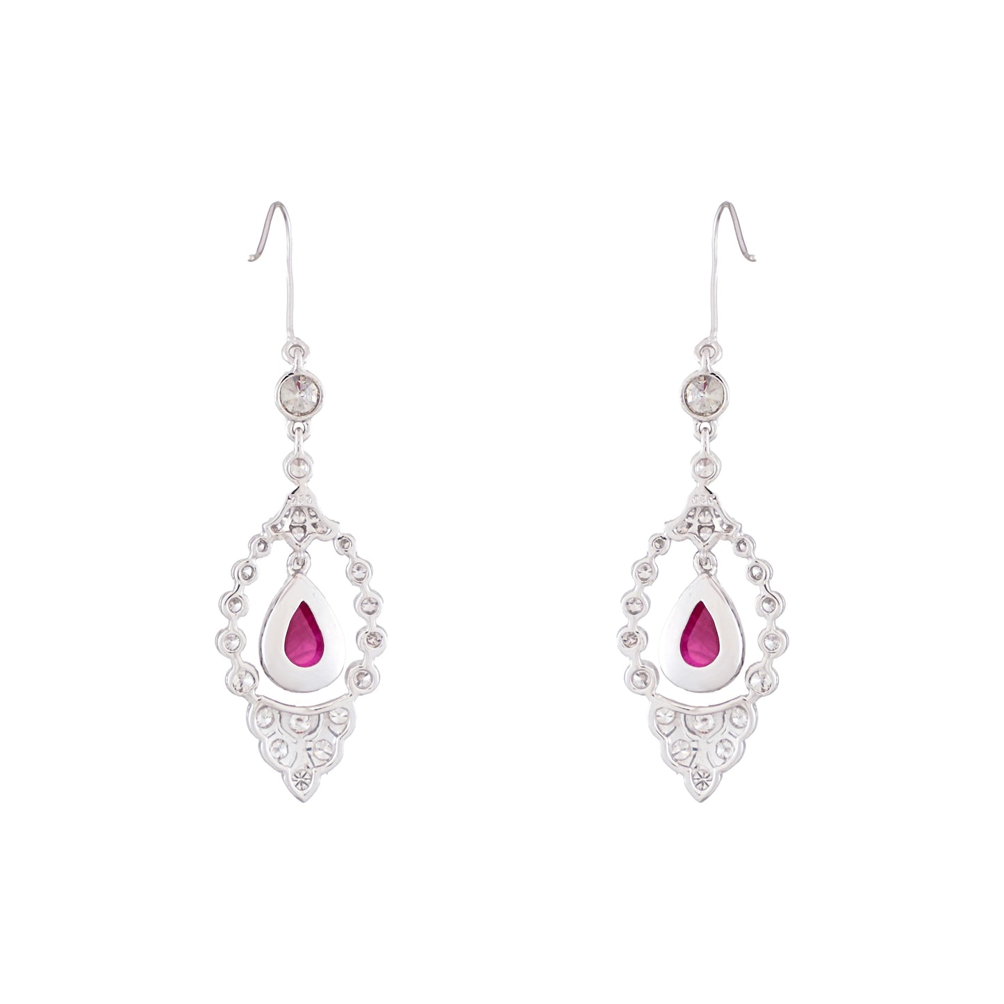 Vintage Burmese Ruby Earrings