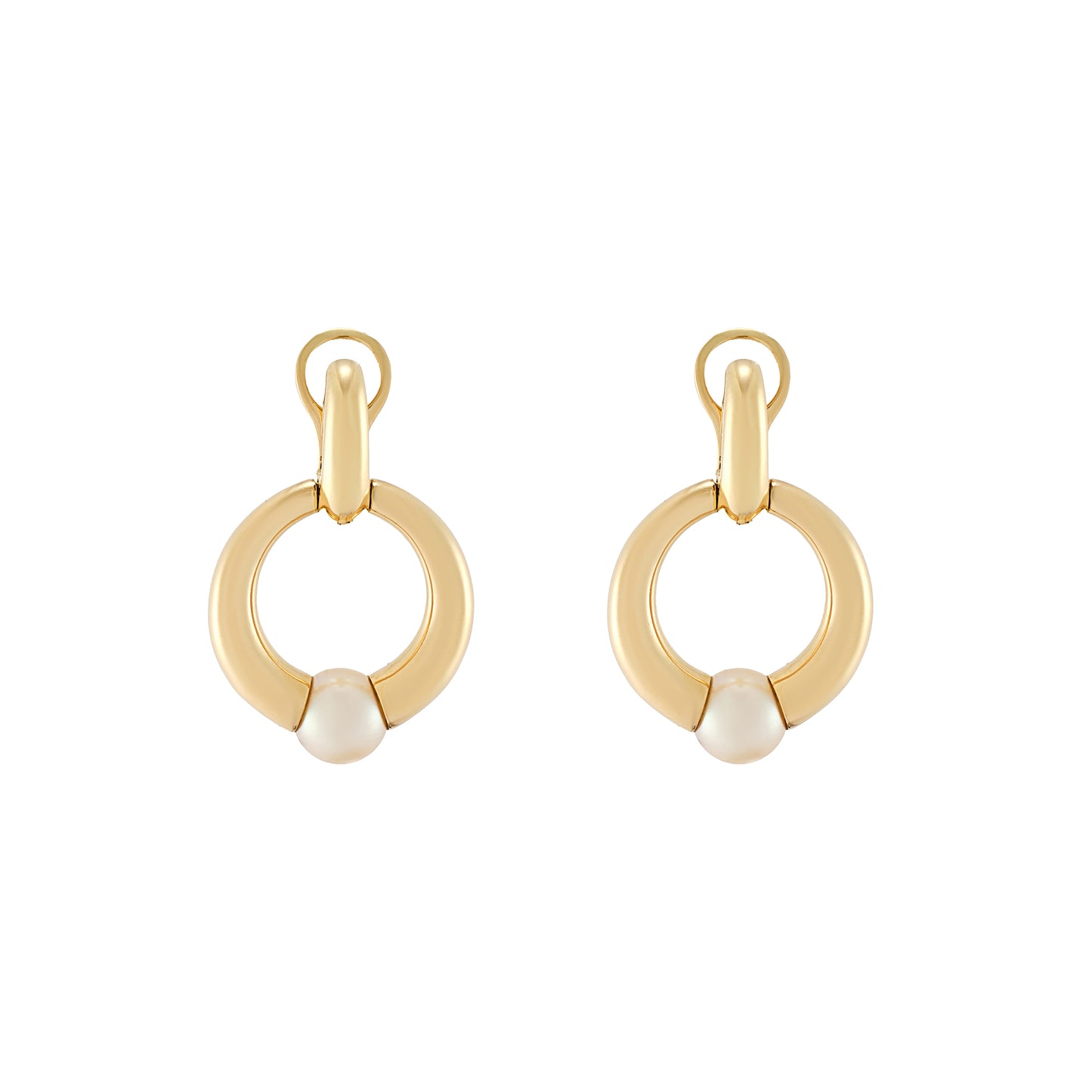 Cartier Pearl Ear Pendants