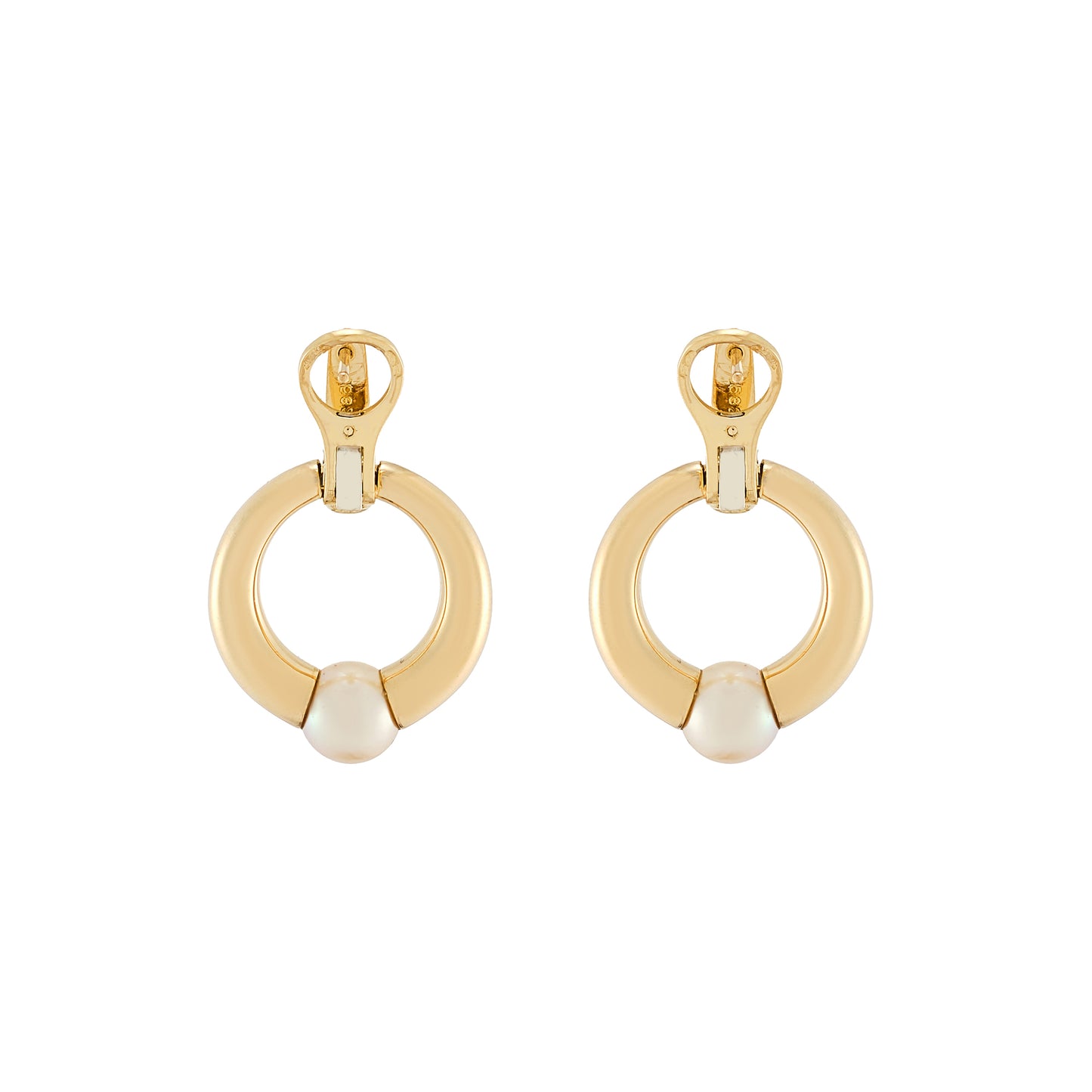 Cartier Pearl Ear Pendants