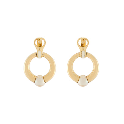 Cartier Pearl Ear Pendants