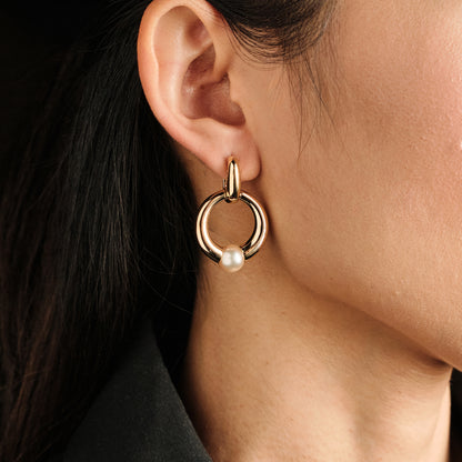 Cartier Pearl Ear Pendants