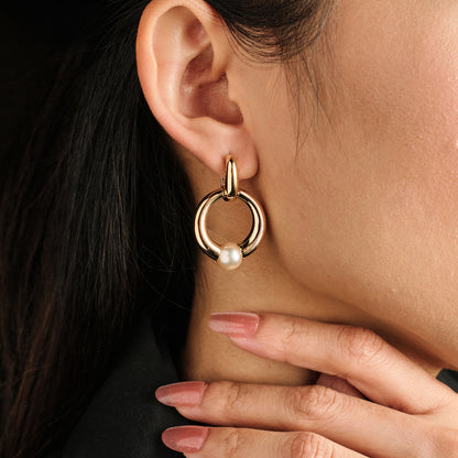 Cartier Pearl Ear Pendants