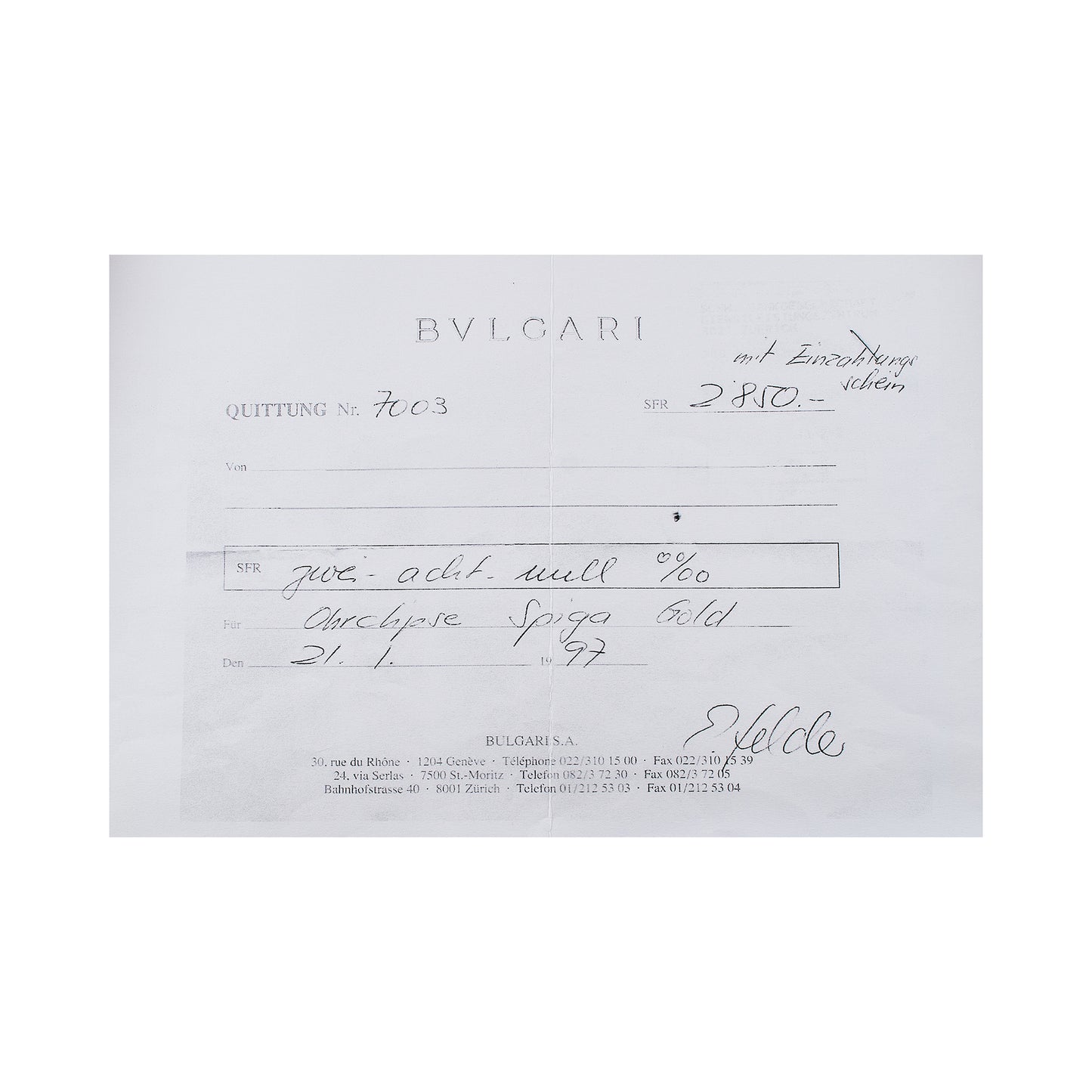 Bvlgari 'Spiga' Gold Ring