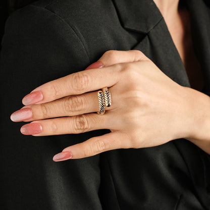 Bvlgari 'Spiga' Gold Ring