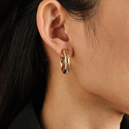 Bvlgari 'Spiga' Gold Earrings