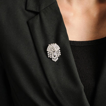 Art Deco Diamond Brooch
