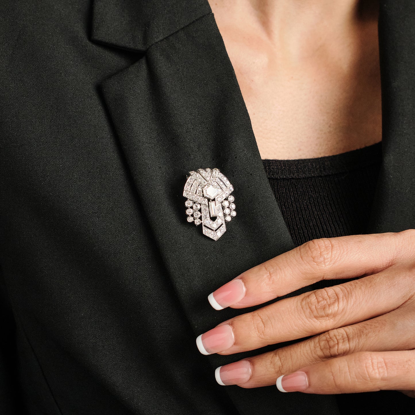 Art Deco Diamond Brooch