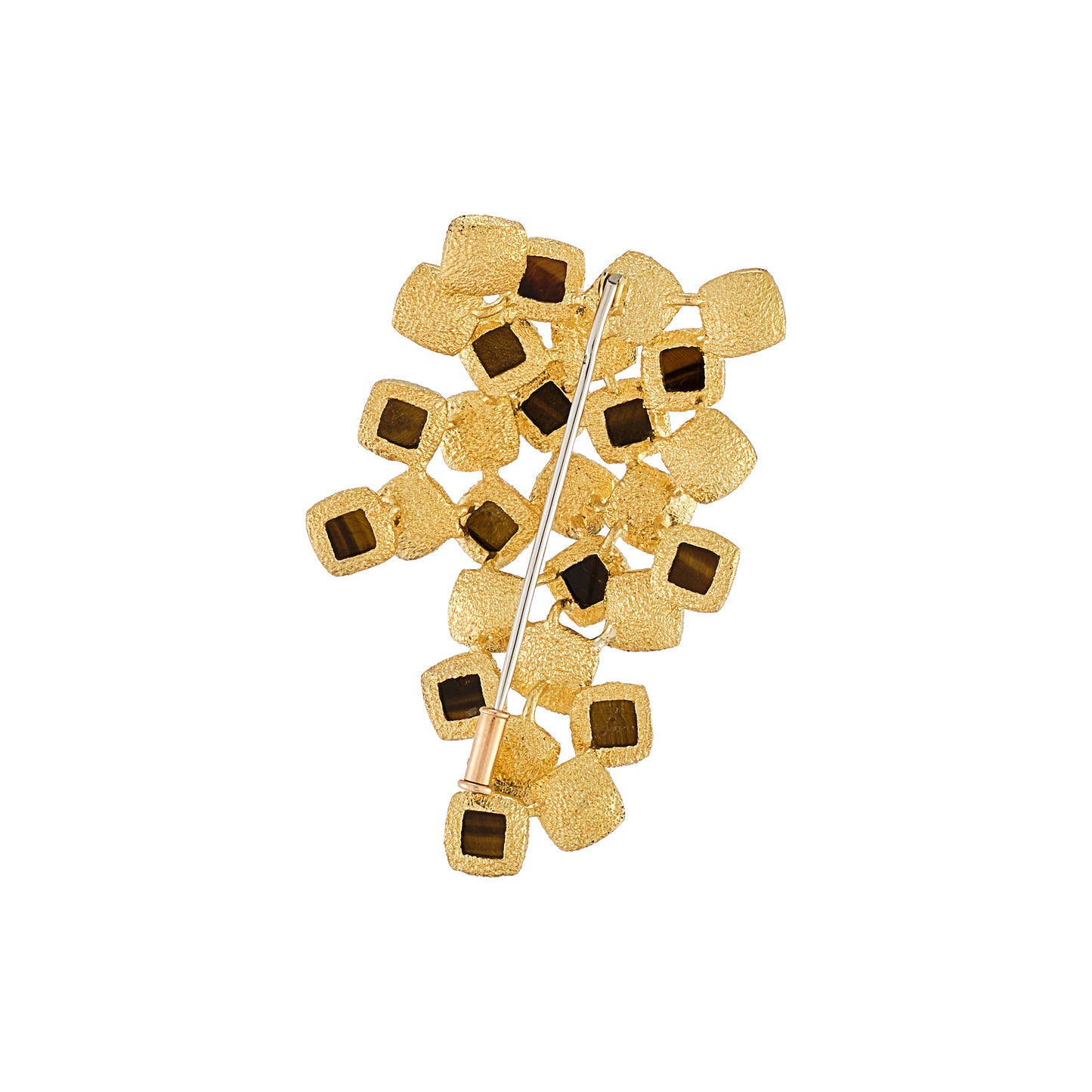 Vintage French Tiger's Eye Brooch