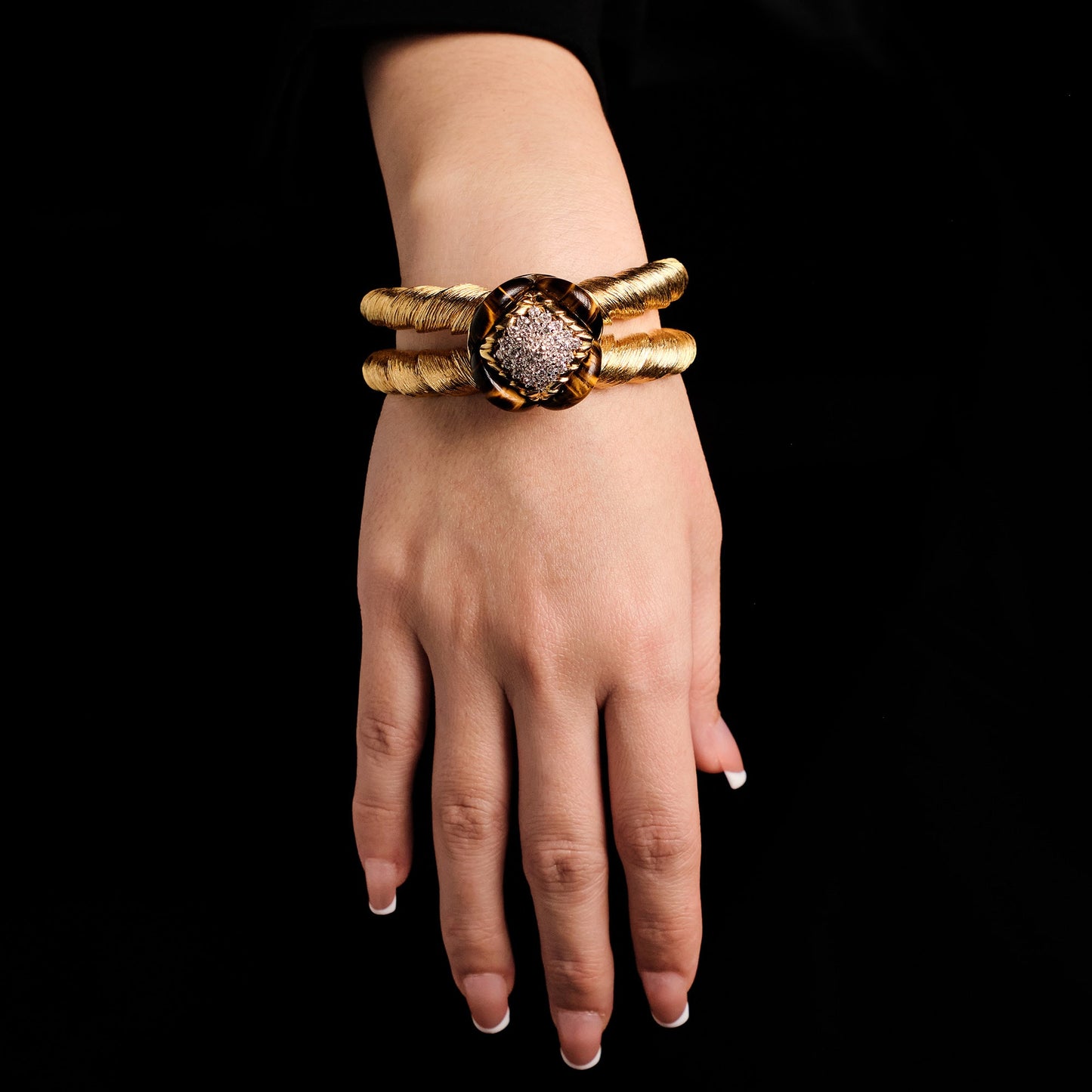 La Triomphe Tiger Eye Cuff Bracelet