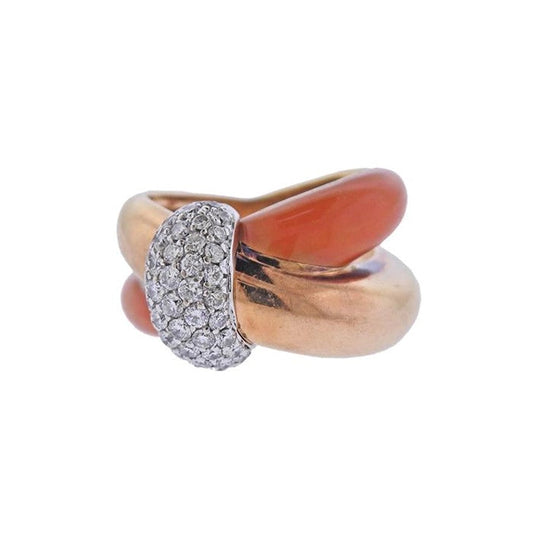 La Nouvelle Bague Diamond and Enamel Ring