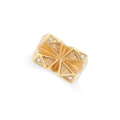 Vintage Diamond Abstract Ring