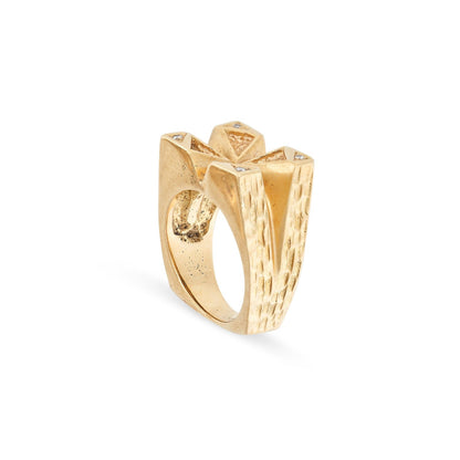 Vintage Diamond Abstract Ring