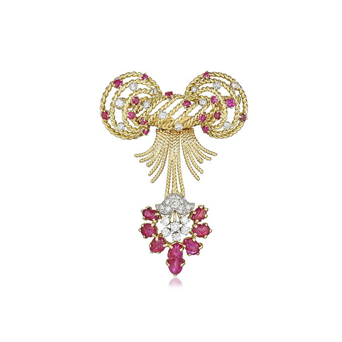 Vintage French Bow Brooch