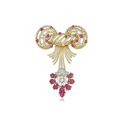 Vintage French Bow Brooch