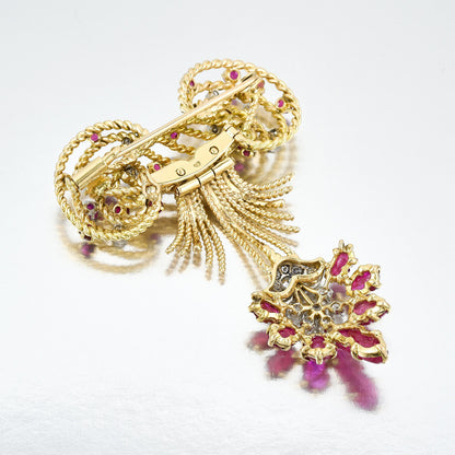 Vintage French Bow Brooch