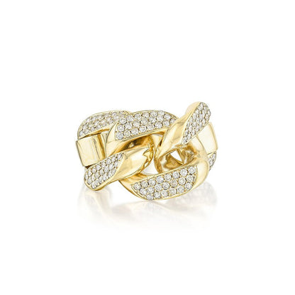 Vintage Diamond Cuban Link Ring