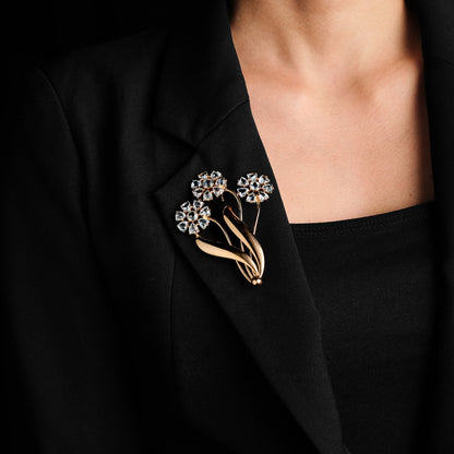Cartier Aquamarine Flower Brooch