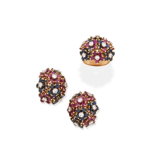 Vintage Ring & Earclip Suite