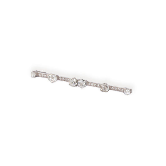 Vintage Diamond Bar Brooch