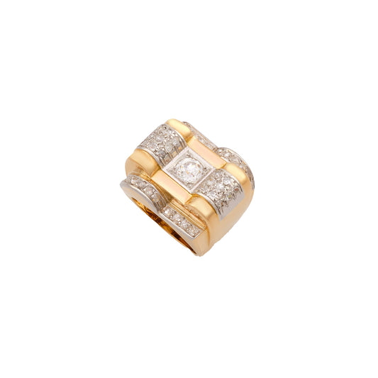 Vintage Diamond Tank Ring