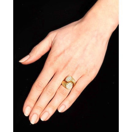 Vintage Crossover Diamond Ring