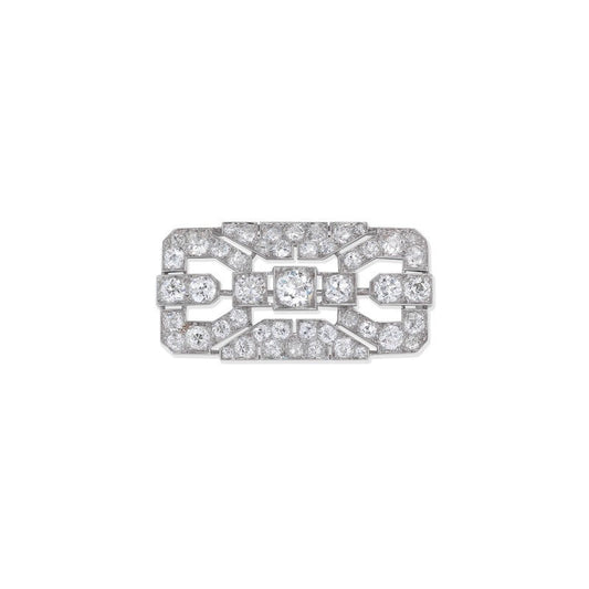 Antique Art Deco Diamond Brooch