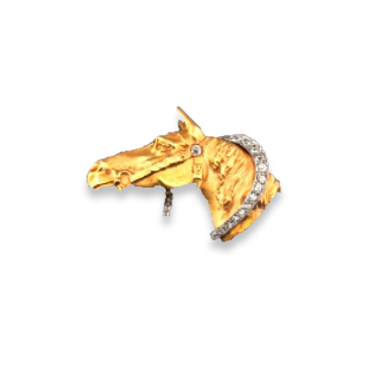 Vintage Horse Head Brooch