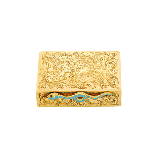 Vintage Gold Pill Box