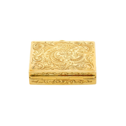 Vintage Gold Pill Box