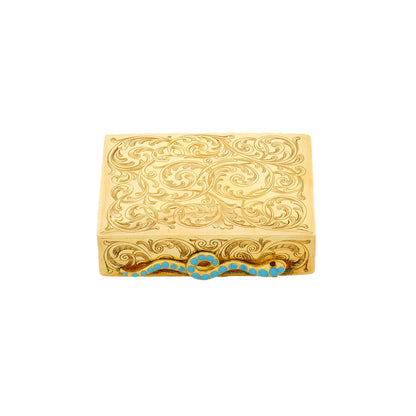 Vintage Gold Pill Box
