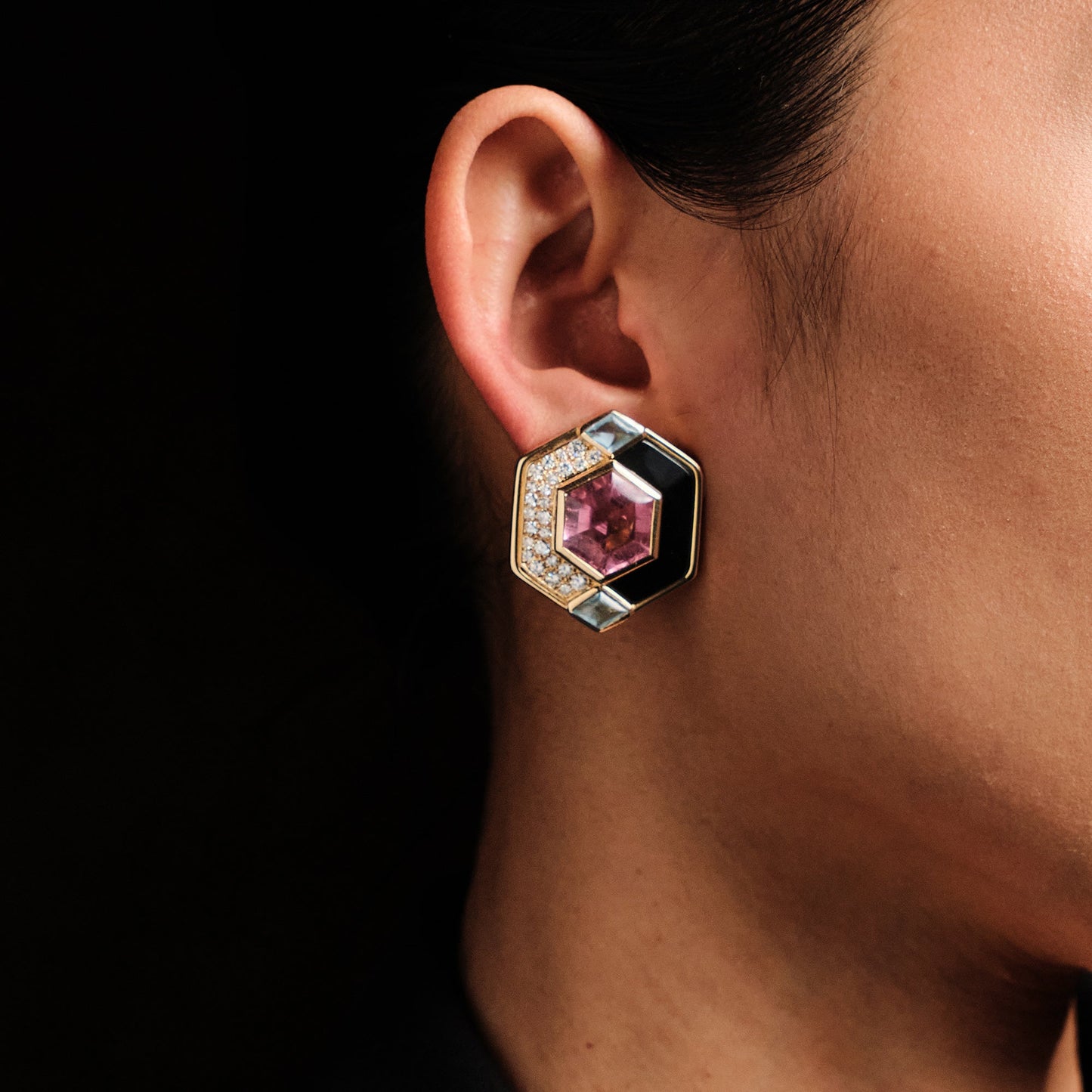 Marina B Pink Tourmaline Earrings