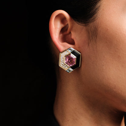 Marina B Pink Tourmaline Earrings