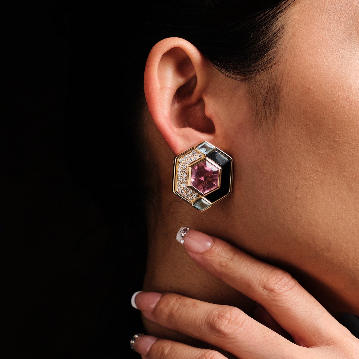 Marina B Pink Tourmaline Earrings