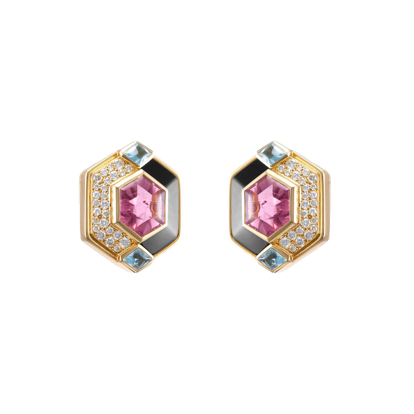 Marina B Pink Tourmaline Earrings