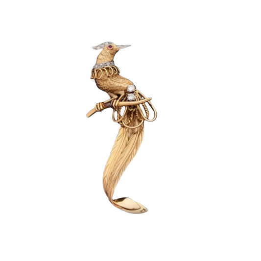 Vintage Bird of Paradise Brooch
