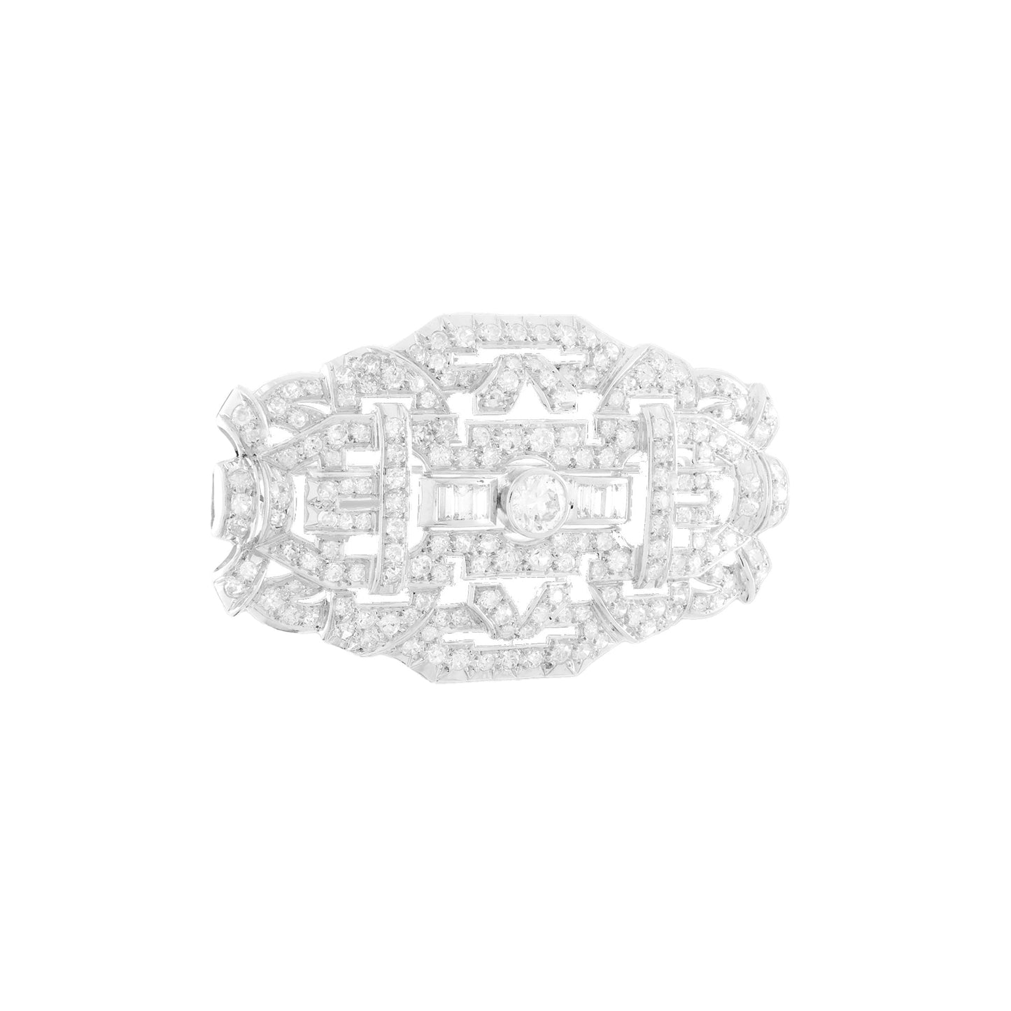 Vintage Platinum Art Deco Brooch