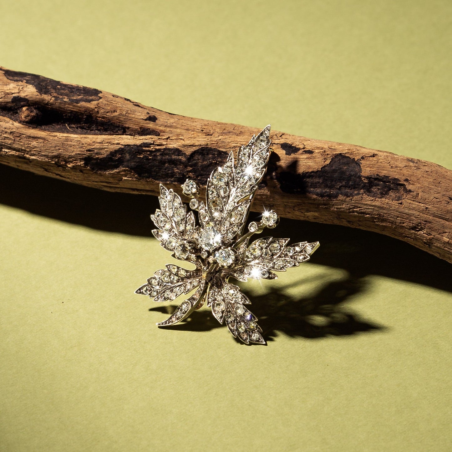 Antique Leaf Brooch