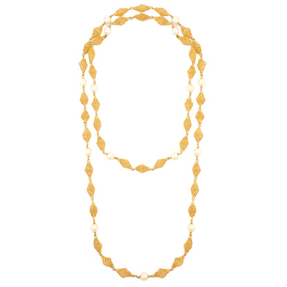 Vintage Filigree Pearl Sautoir