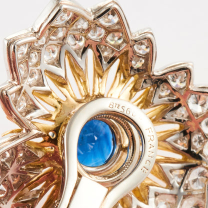 Vintage French Sapphire Earrings