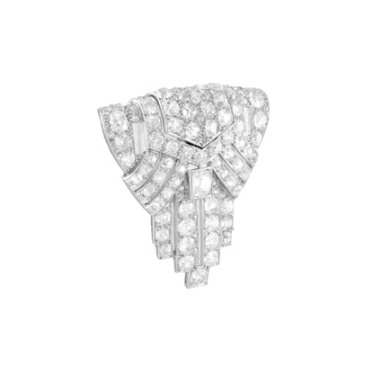 Antique French Art Déco Diamond Brooch
