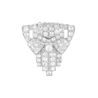 Antique French Art Déco Diamond Brooch