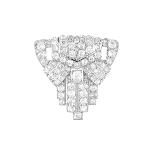 Antique French Art Déco Diamond Brooch