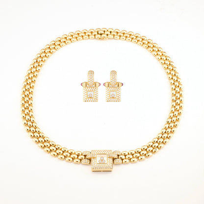 Chopard Happy Diamonds Necklace and Earrings