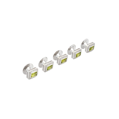 Vintage Peridot Shirt Studs