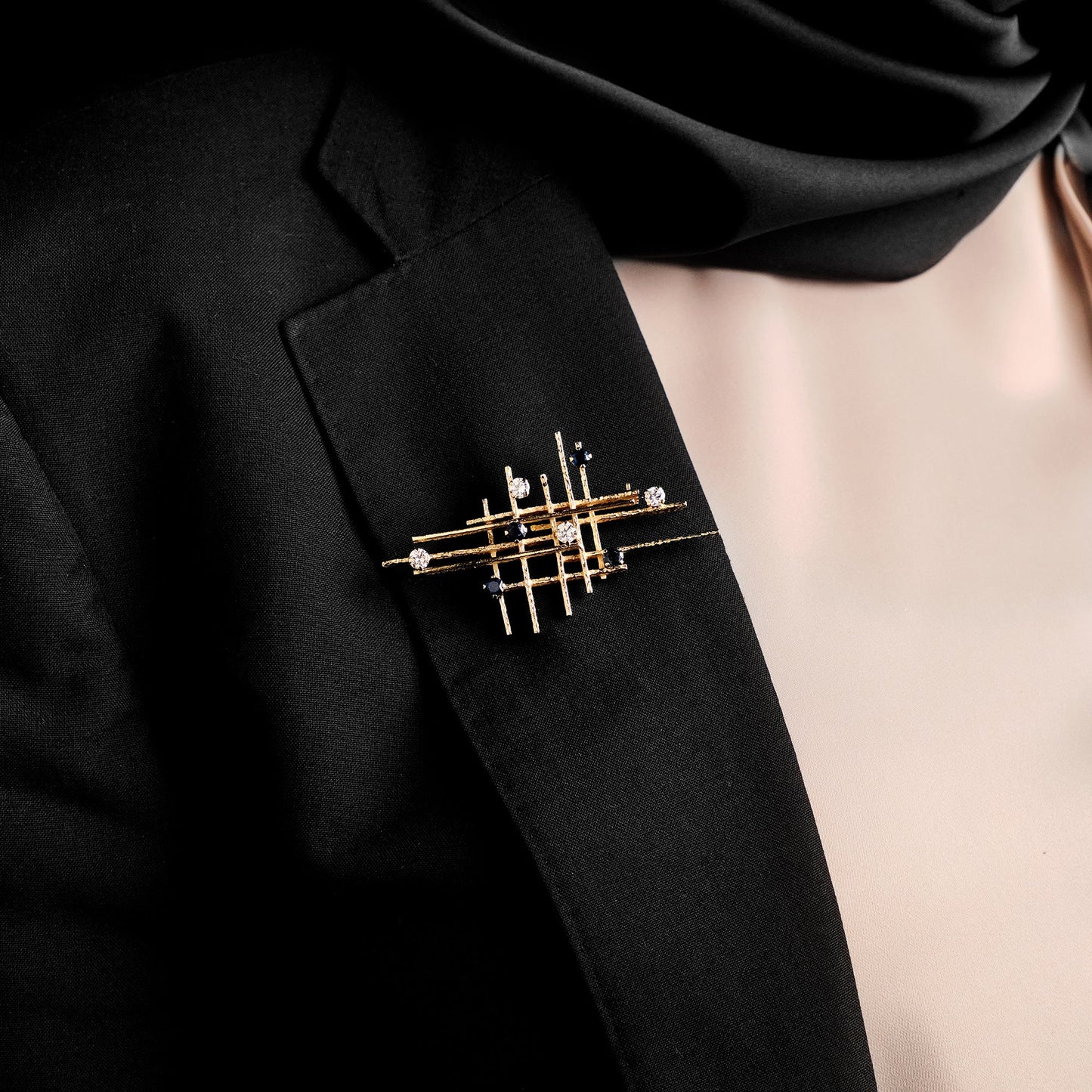 Steven Stone Geometric Brooch