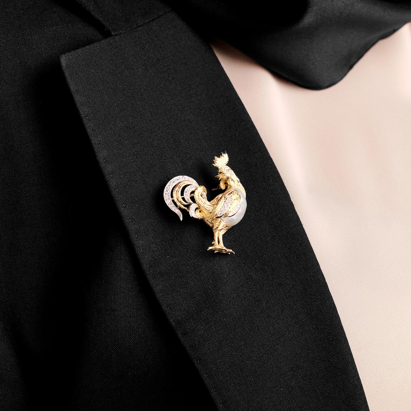 Vintage Rooster Brooch