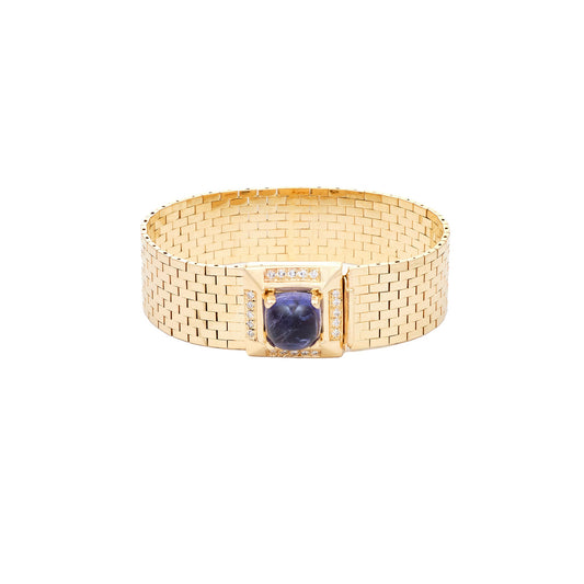Vintage Iolite and Diamond Bracelet