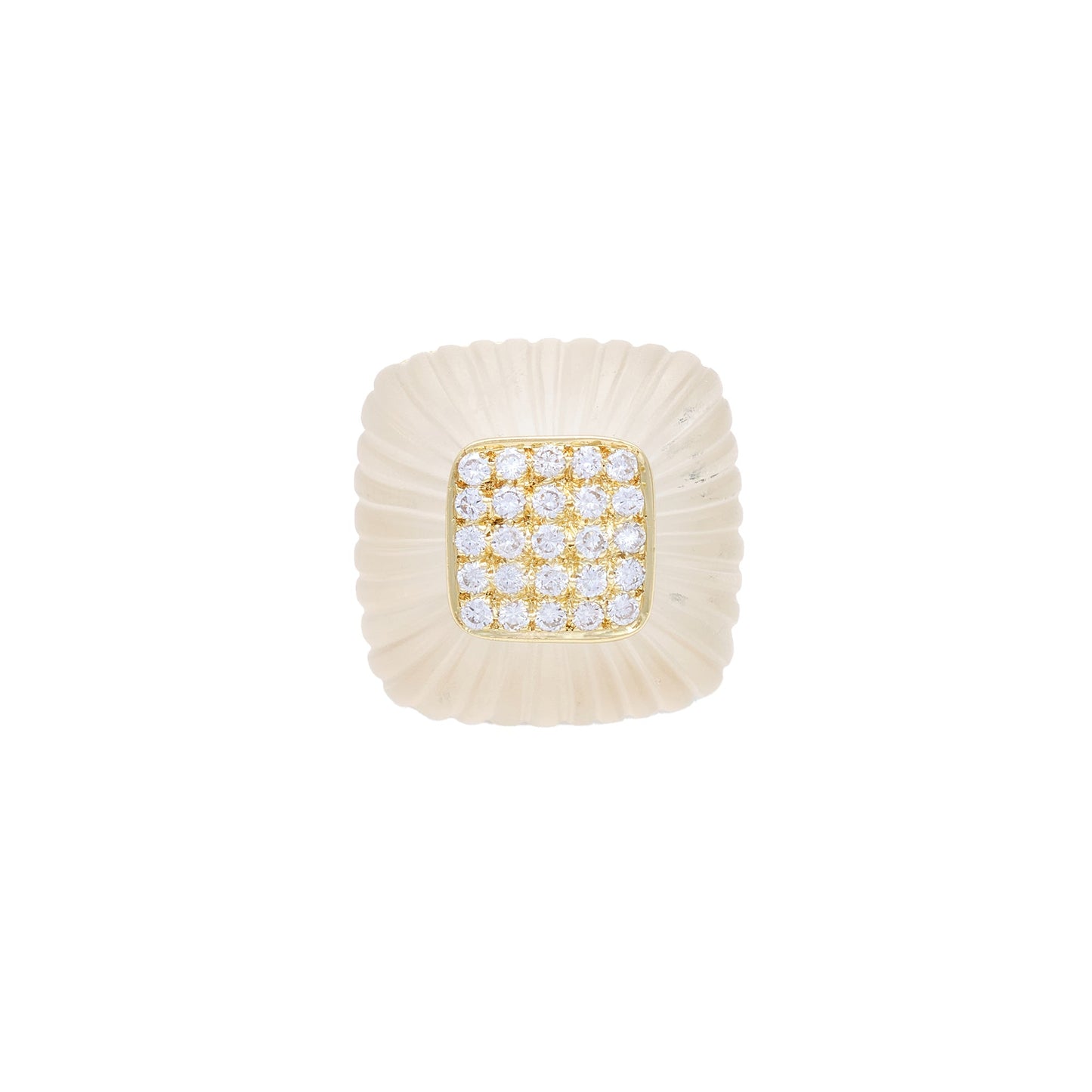 Vintage Rock Crystal Diamond Ring