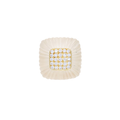 Vintage Rock Crystal Diamond Ring