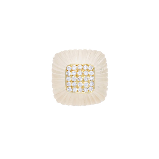 Vintage Rock Crystal Diamond Ring